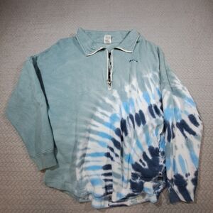 PINK Victoria's Secret Blue Tie-Dye Sweatshirt